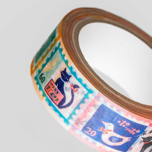 FURUKAWASHIKO Masking Tape Retro Diary Nostalgic Stamp Pattern - ZenPop Japan Stationery Store