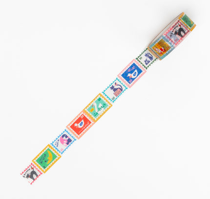 FURUKAWASHIKO Masking Tape Retro Diary Nostalgic Stamp Pattern - ZenPop Japan Stationery Store