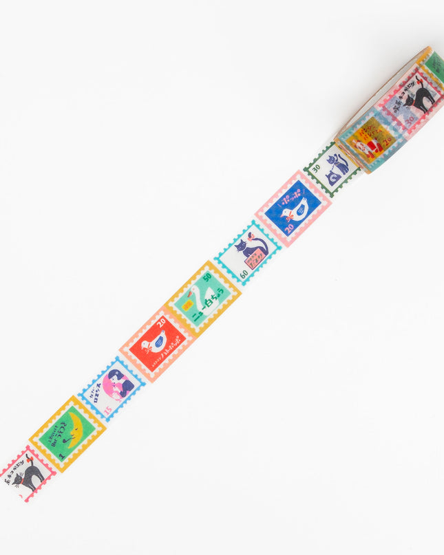 FURUKAWASHIKO Masking Tape Retro Diary Nostalgic Stamp Pattern - ZenPop Japan Stationery Store