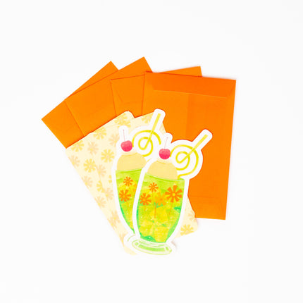 RYURYU Adelia Retro Mini Card Set - ZenPop Japan Stationery Store