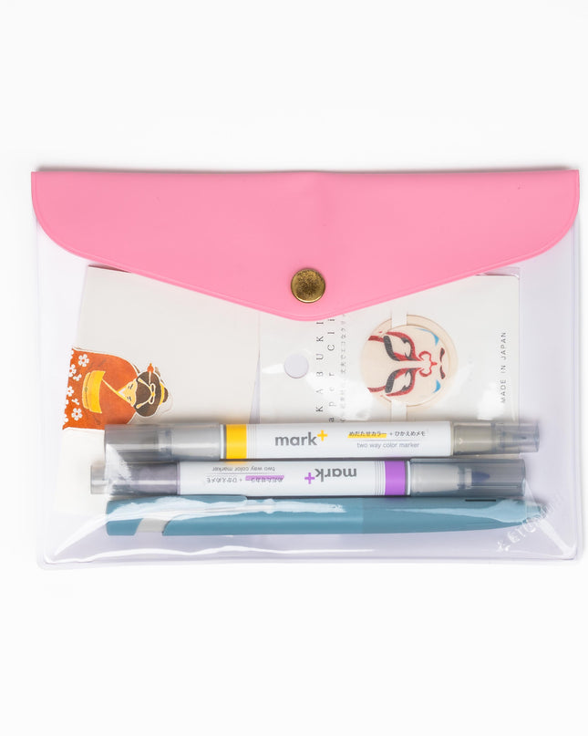 IROHA &STUDIUM Flat Caseu Pocket Folder A6 - ZenPop Japan Stationery Store