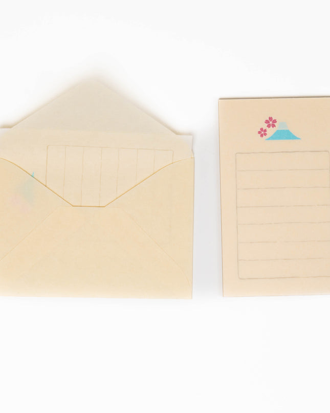 FURUKAWASHIKO Sakura by Mount Fuji Letter Set - ZenPop Japan Stationery Store