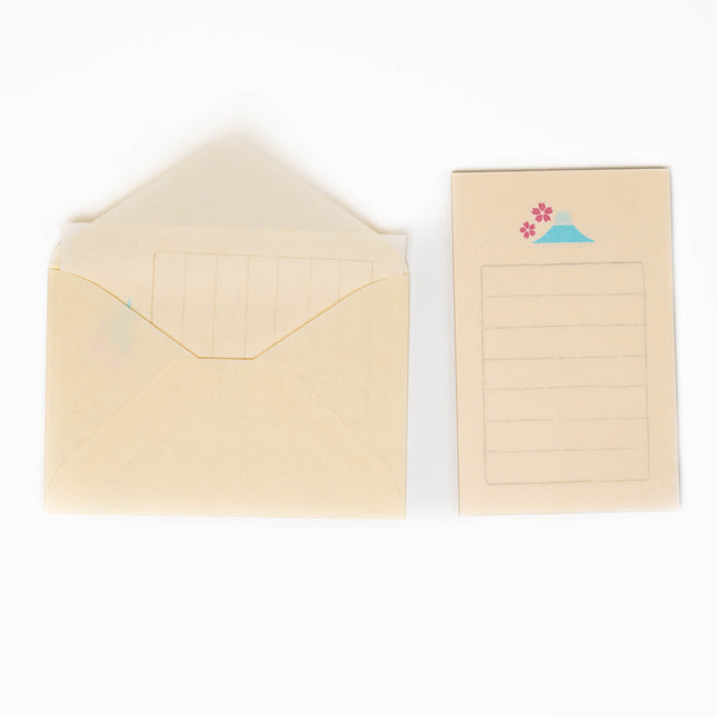 FURUKAWASHIKO Sakura by Mount Fuji Letter Set - ZenPop Japan Stationery Store