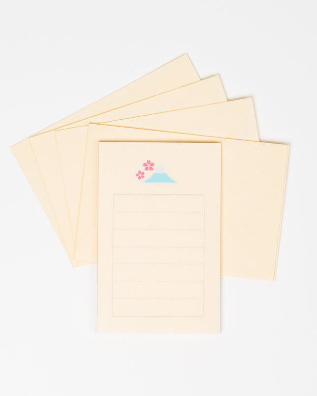 FURUKAWASHIKO Sakura by Mount Fuji Letter Set - ZenPop Japan Stationery Store