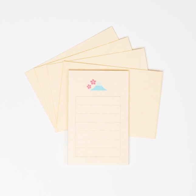 FURUKAWASHIKO Sakura by Mount Fuji Letter Set - ZenPop Japan Stationery Store