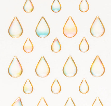 MIDORI Resin Sticker Shizuku Pattern - ZenPop Japan Stationery Store
