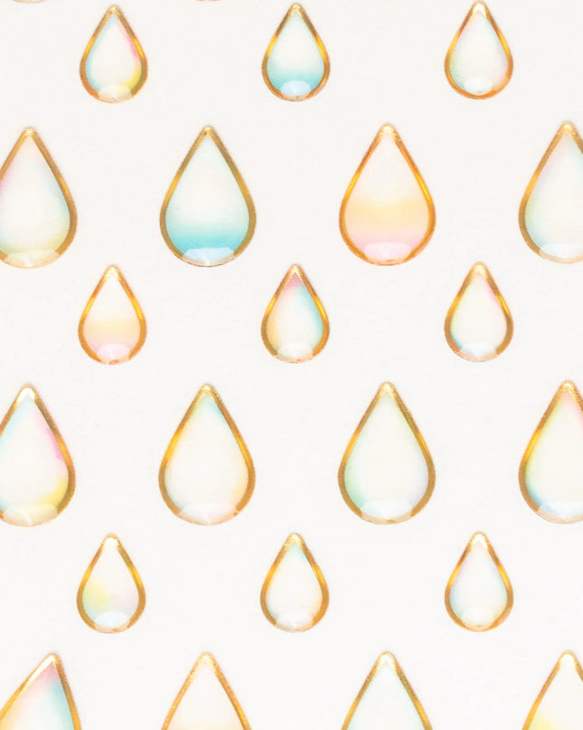 MIDORI Resin Sticker Shizuku Pattern - ZenPop Japan Stationery Store