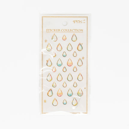 MIDORI Resin Sticker Shizuku Pattern - ZenPop Japan Stationery Store