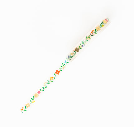 WORLD CRAFT Kirakira Masking Tape 5mm Flower Pattern - ZenPop Japan Stationery Store