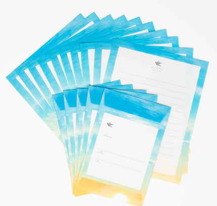 KYOWA SHIKO Color of the Sky Letter Set - ZenPop Japan Stationery Store