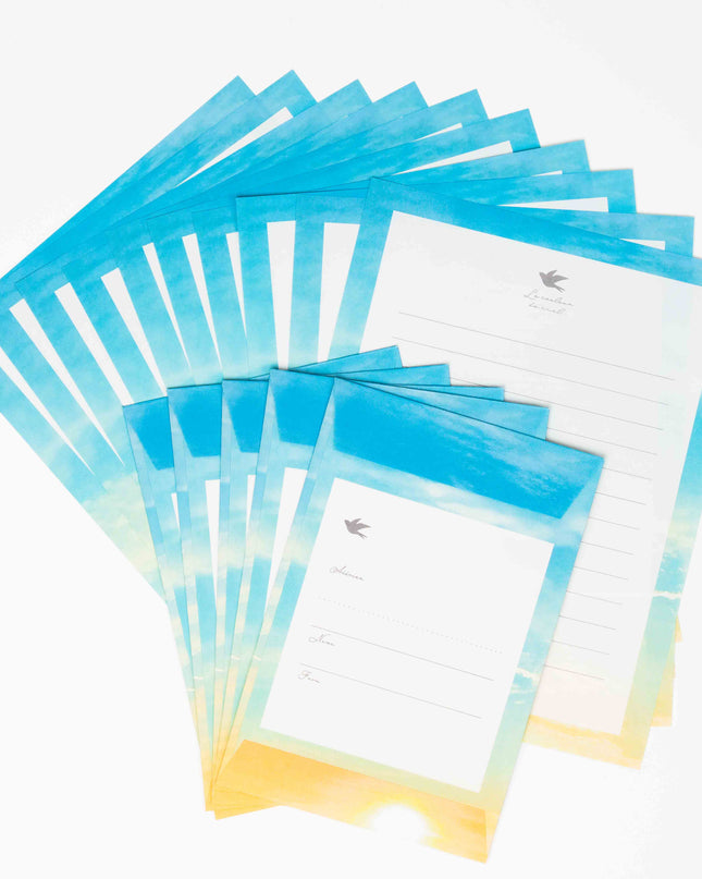 KYOWA SHIKO Color of the Sky Letter Set - ZenPop Japan Stationery Store