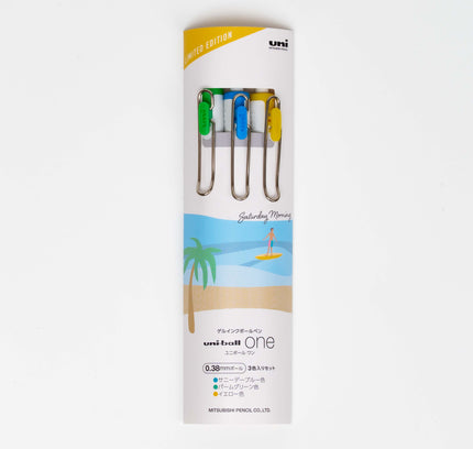 MITSUBISHI PENCIL Uni Ball One Saturday Morning 3 colors set 0.38mm - ZenPop Japan Stationery Store