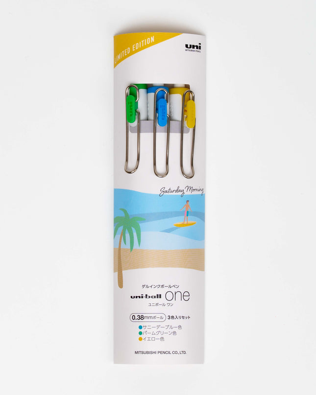 MITSUBISHI PENCIL Uni Ball One Saturday Morning 3 colors set 0.38mm - ZenPop Japan Stationery Store