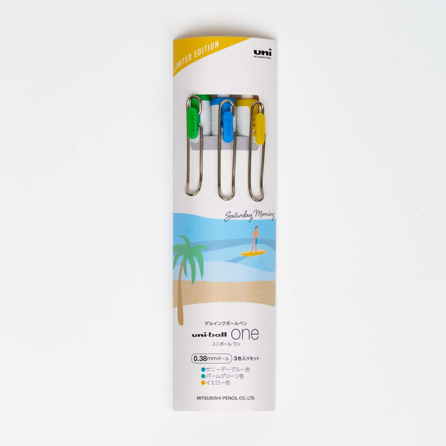 MITSUBISHI PENCIL Uni Ball One Saturday Morning 3 colors set 0.38mm - ZenPop Japan Stationery Store
