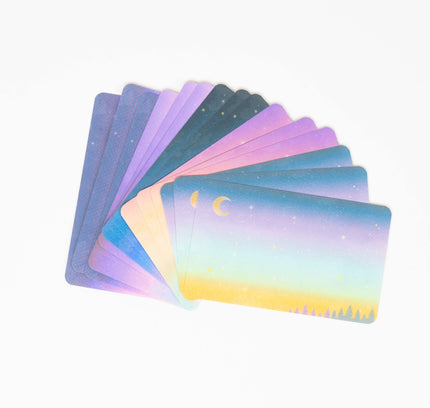 RYURYU Sky Blue Palette Message card - ZenPop Japan Stationery Store