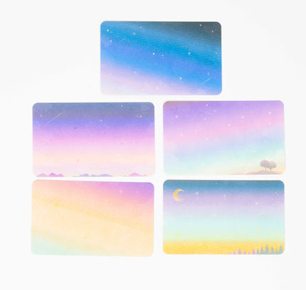 RYURYU Sky Blue Palette Message card - ZenPop Japan Stationery Store