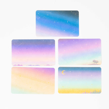 RYURYU Sky Blue Palette Message card - ZenPop Japan Stationery Store