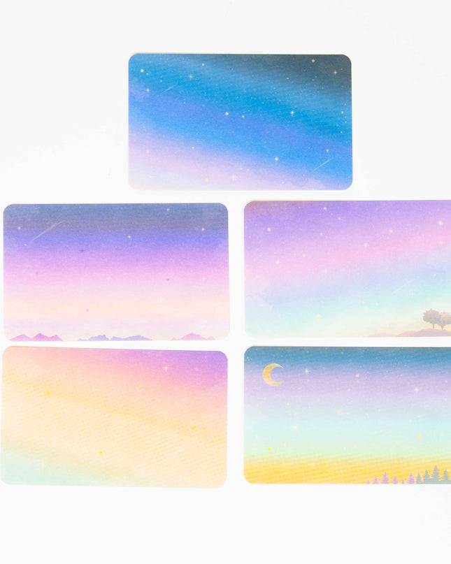 RYURYU Sky Blue Palette Message card - ZenPop Japan Stationery Store