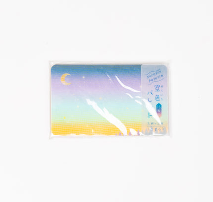 RYURYU Sky Blue Palette Message card - ZenPop Japan Stationery Store