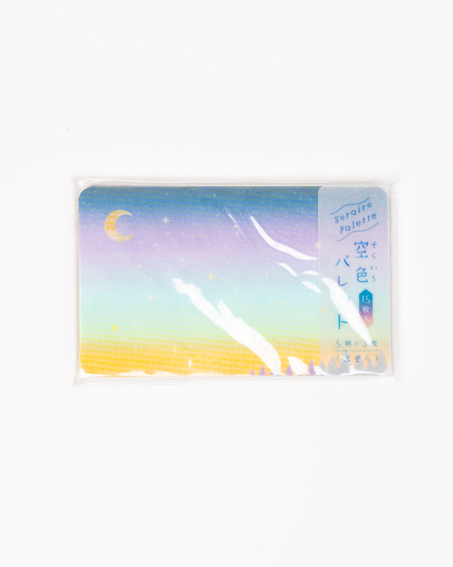 RYURYU Sky Blue Palette Message card - ZenPop Japan Stationery Store