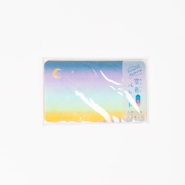 RYURYU Sky Blue Palette Message card - ZenPop Japan Stationery Store