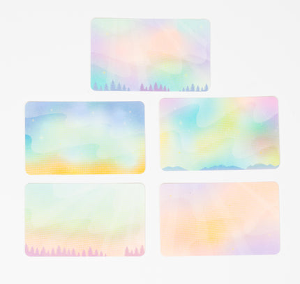 RYURYU Sky Blue Palette Message card - ZenPop Japan Stationery Store