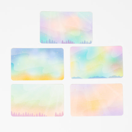 RYURYU Sky Blue Palette Message card - ZenPop Japan Stationery Store