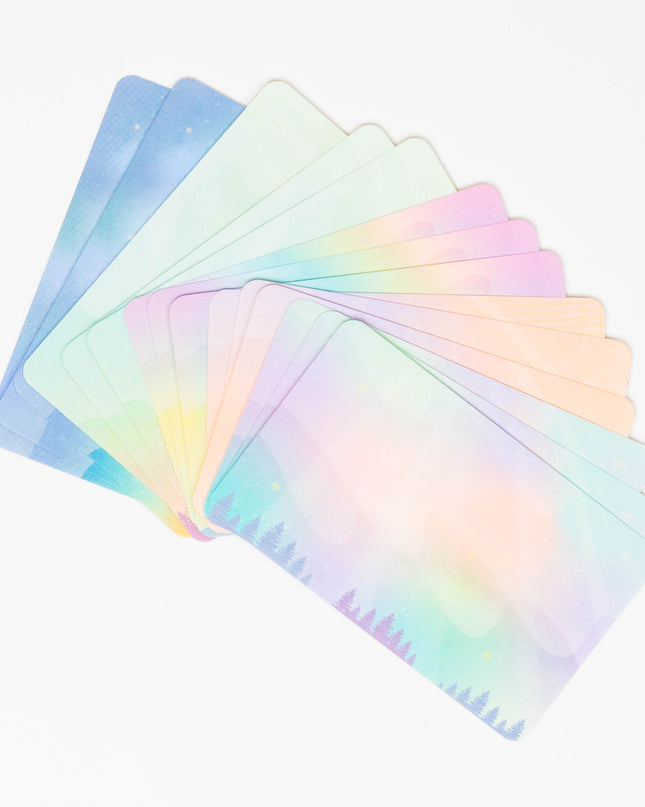 RYURYU Sky Blue Palette Message card - ZenPop Japan Stationery Store