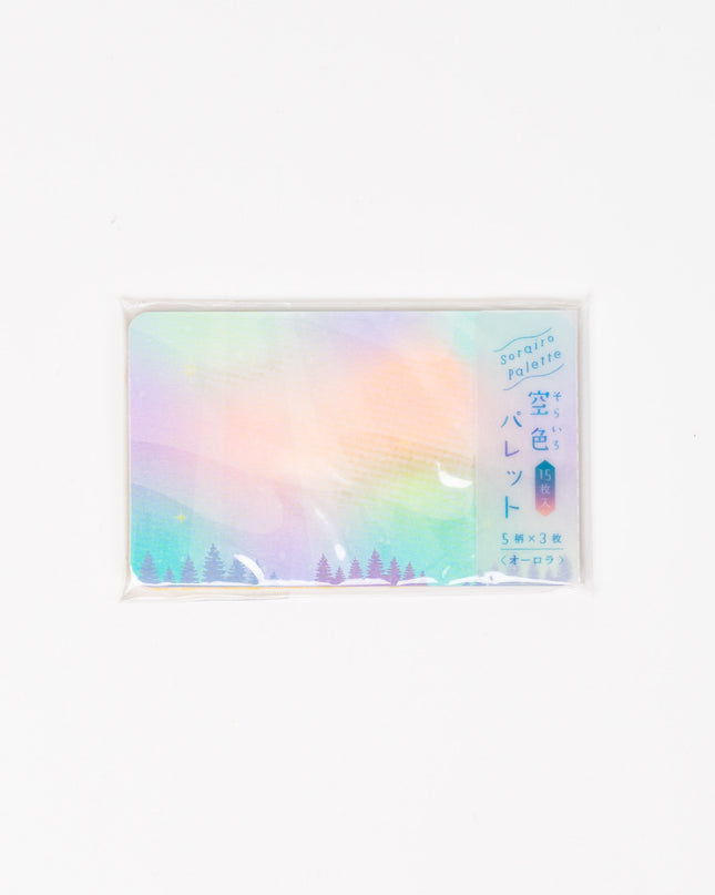 RYURYU Sky Blue Palette Message card - ZenPop Japan Stationery Store