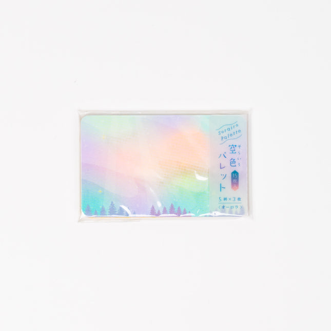 RYURYU Sky Blue Palette Message card - ZenPop Japan Stationery Store