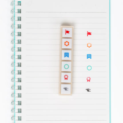 KODOMONOKAO Pochitto6 Button Stamps - ZenPop Japan Stationery Store