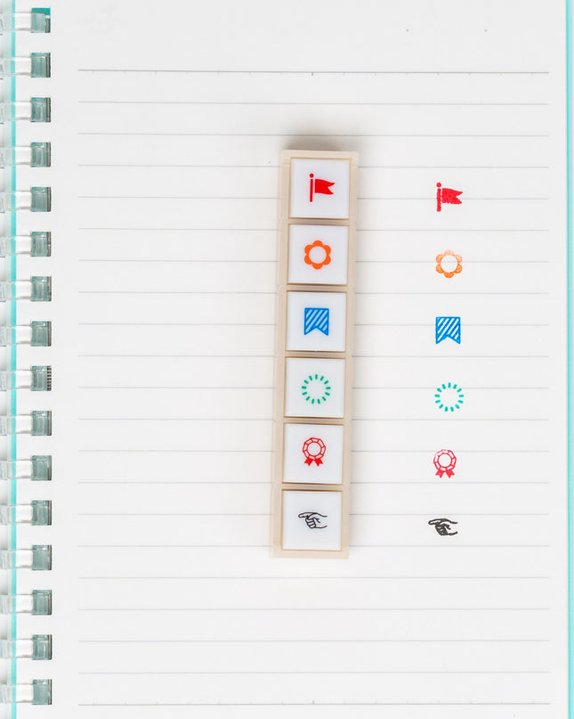 KODOMONOKAO Pochitto6 Button Stamps - ZenPop Japan Stationery Store
