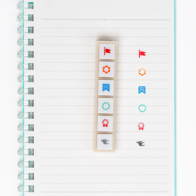 KODOMONOKAO Pochitto6 Button Stamps - ZenPop Japan Stationery Store