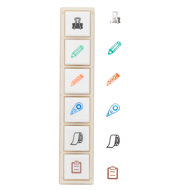 KODOMONOKAO Pochitto6 Button Stamps clip