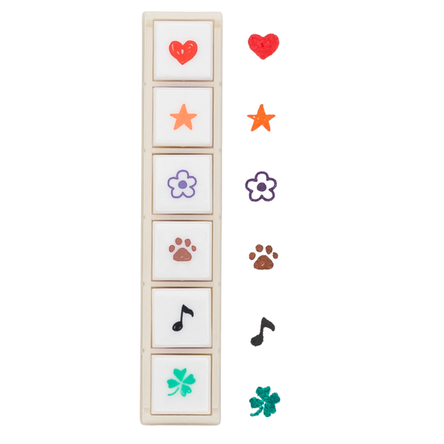 KODOMONOKAO Pochitto6 Button Stamps heart