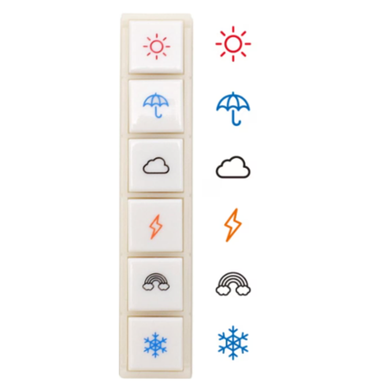 KODOMONOKAO Pochitto6 Button Stamps weather