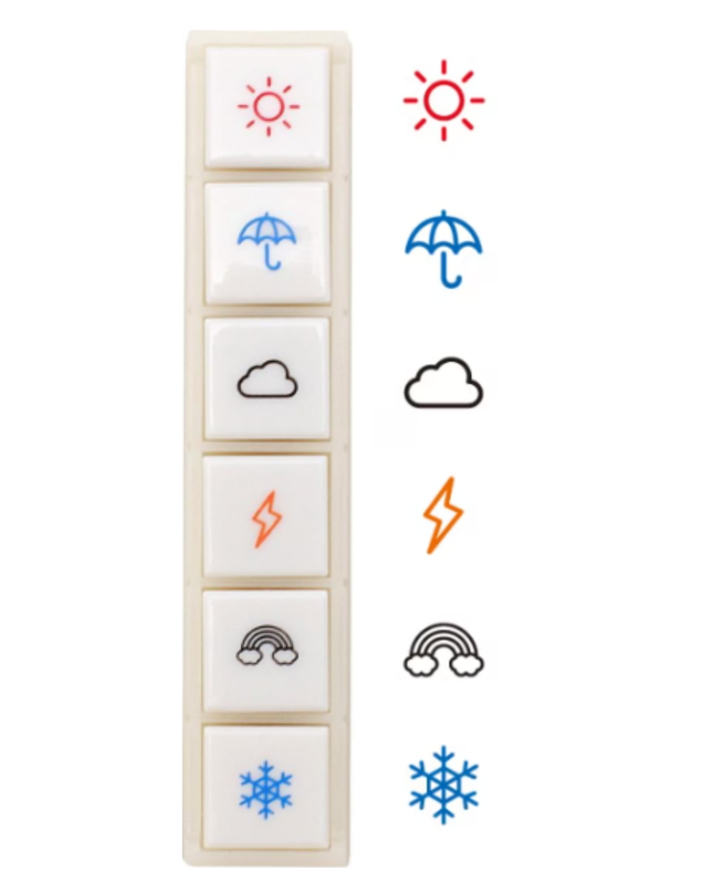 KODOMONOKAO Pochitto6 Button Stamps weather