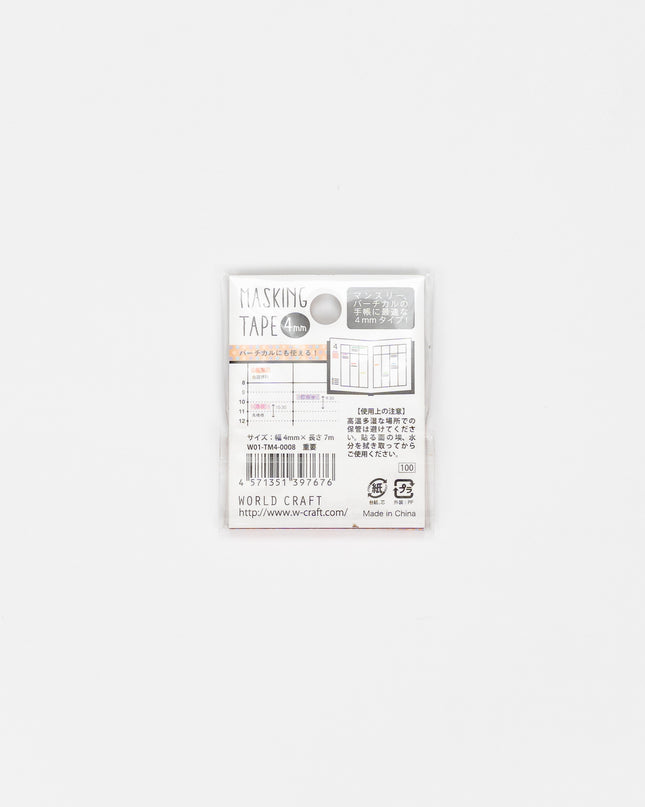 WORLD CRAFT Schedule Masking Tape 4mm