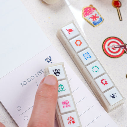 KODOMONOKAO Pochitto6 Button Stamps