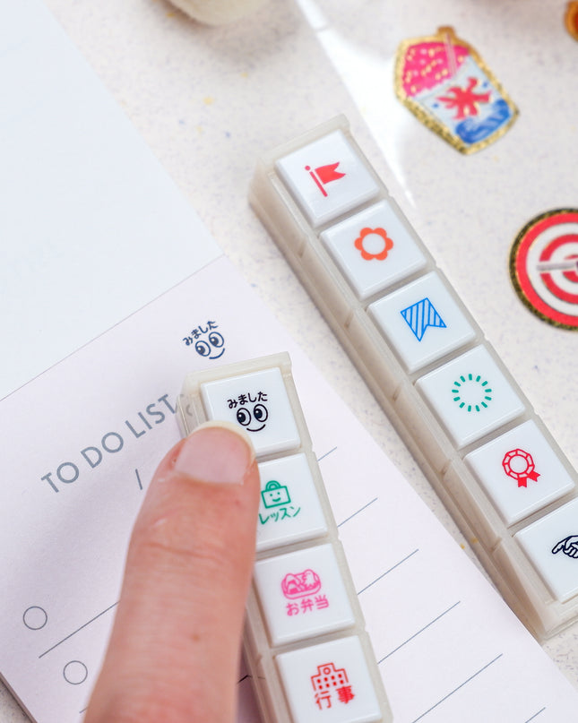 KODOMONOKAO Pochitto6 Button Stamps