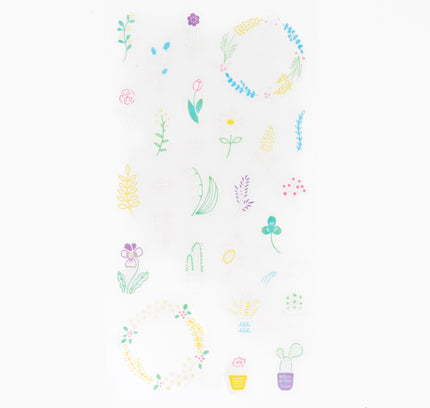 GREEN FLASH Midnight Variety Store Clear Sticker flower