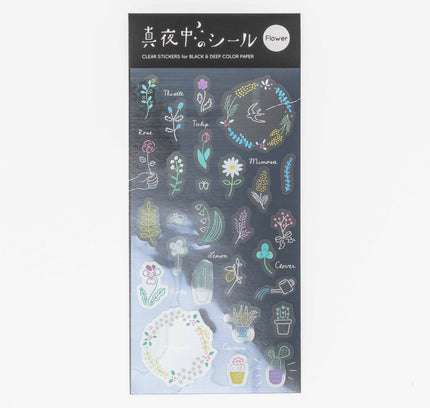 GREEN FLASH Midnight Variety Store Clear Sticker flower