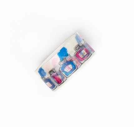 PAPIER PLATZ Regaro Papiro Design Masking Tape Ink Bottle Pattern - ZenPop Japan Stationery Store