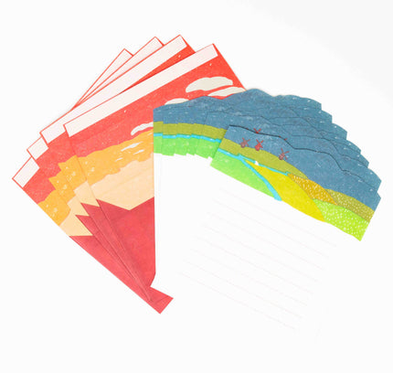 ELCOMMUNE Landscape Sunset Letter Set - ZenPop Japan Stationery Store