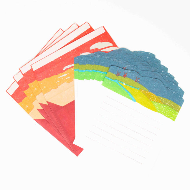 ELCOMMUNE Landscape Sunset Letter Set - ZenPop Japan Stationery Store