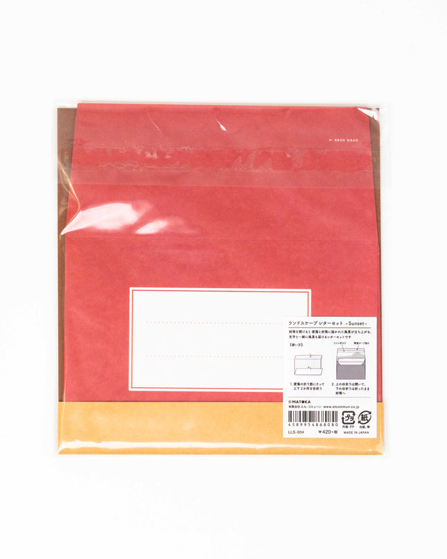 ELCOMMUNE Landscape Sunset Letter Set - ZenPop Japan Stationery Store