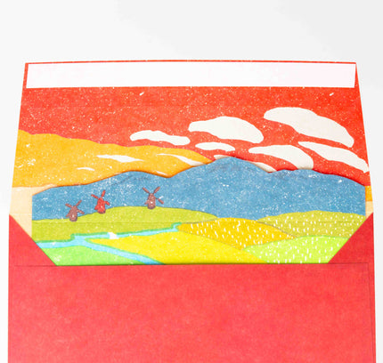 ELCOMMUNE Landscape Sunset Letter Set - ZenPop Japan Stationery Store