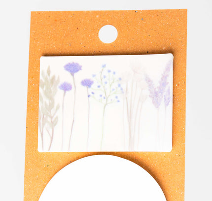 KAMIDEA Pale Transparent Flowers Sticky Notes - ZenPop Japan Stationery Store