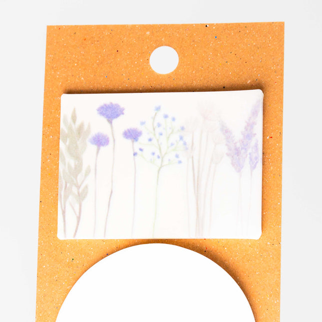 KAMIDEA Pale Transparent Flowers Sticky Notes - ZenPop Japan Stationery Store
