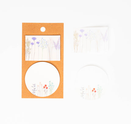 KAMIDEA Pale Transparent Flowers Sticky Notes - ZenPop Japan Stationery Store